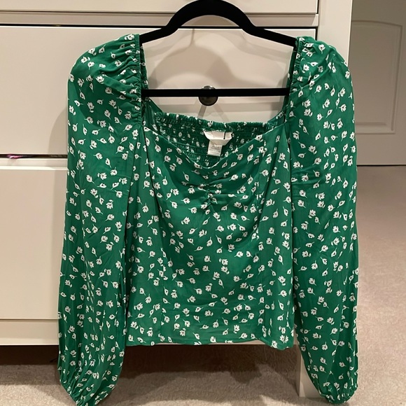 Floral green blouse - Picture 1 of 1